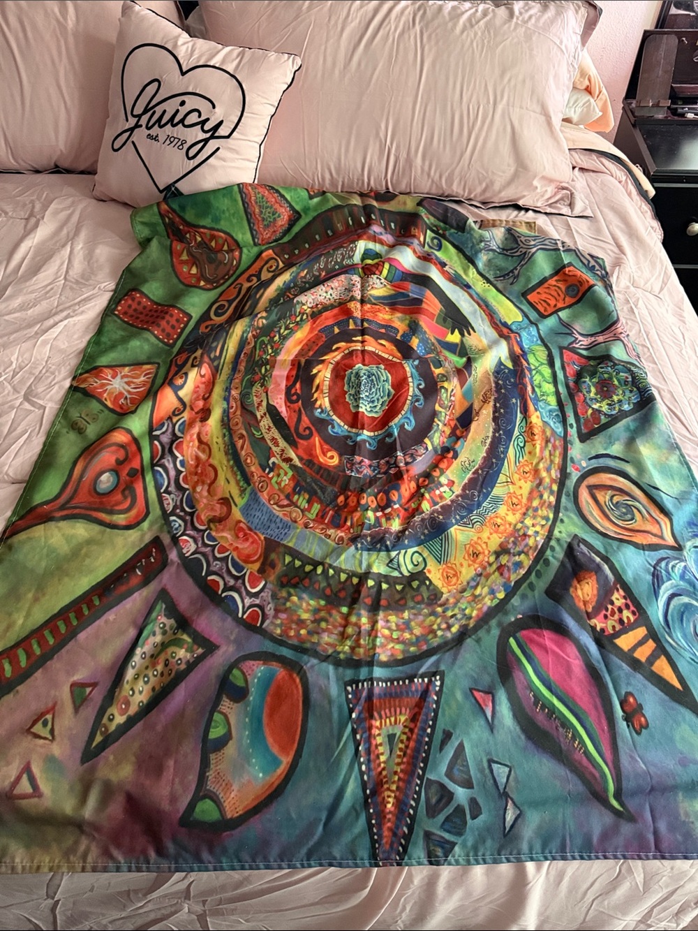 Colorful Mandala Wall Tapestry - Multicolor Bohemian Home Wall Decor